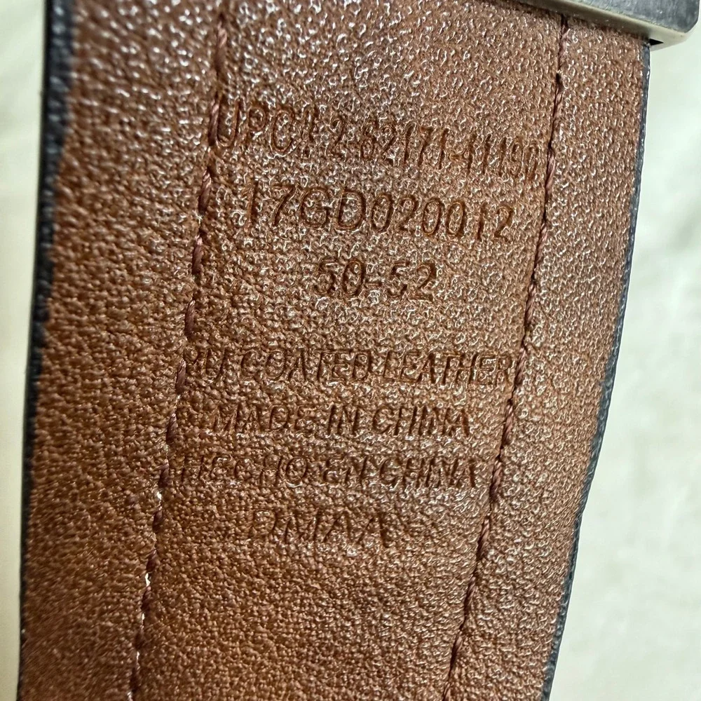 Dickies Reversible Belt Men 50-52 Black Brown PU Coated Leather Swivel‎ Buckle